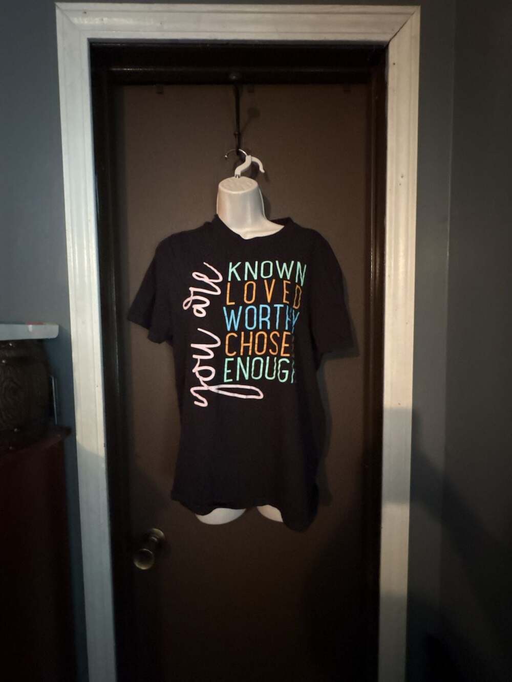 Love In Faith 'You Are Known Loved Worthy Chosen Enough' Graphic T-Shirt